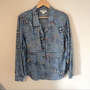 ✨ Vintage Personal nautical button down shirt